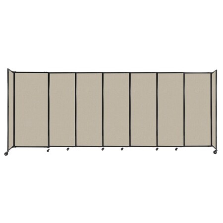 Versare StraightWall Sliding Portable Partition 15'6" x 6' Sand Fabric 1472718